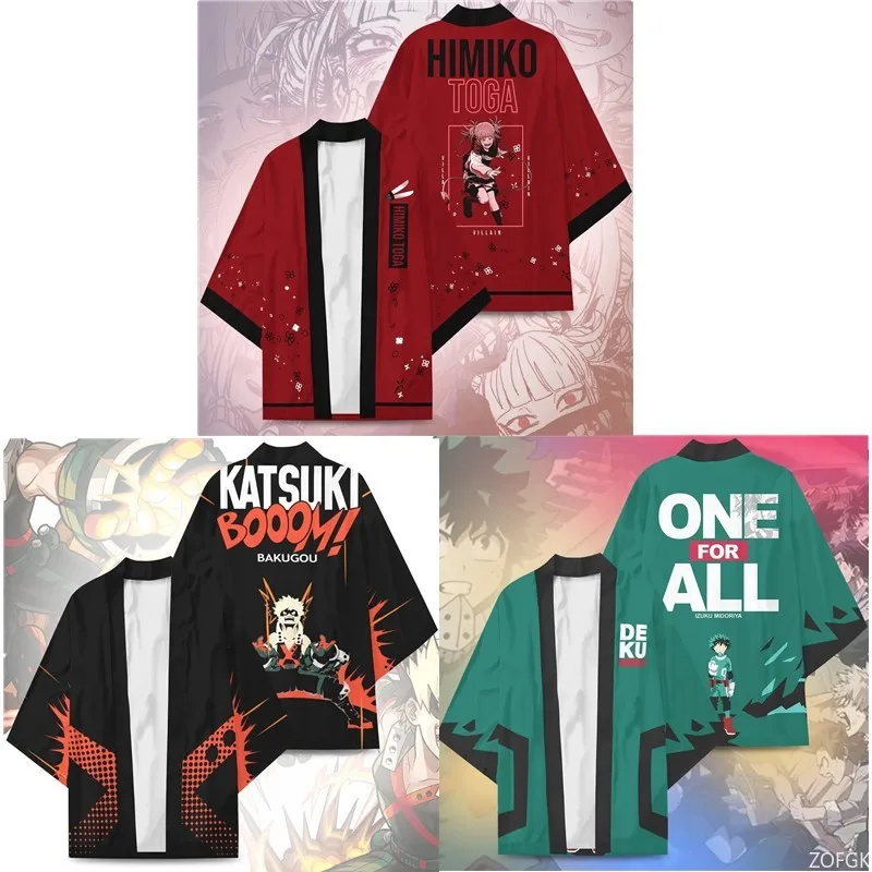 

New Anime Anime Cloak My Hero Academy Popular Hero Wins Self 3D Digital Printing Casual Entertainment Half Sleeve Cardigan