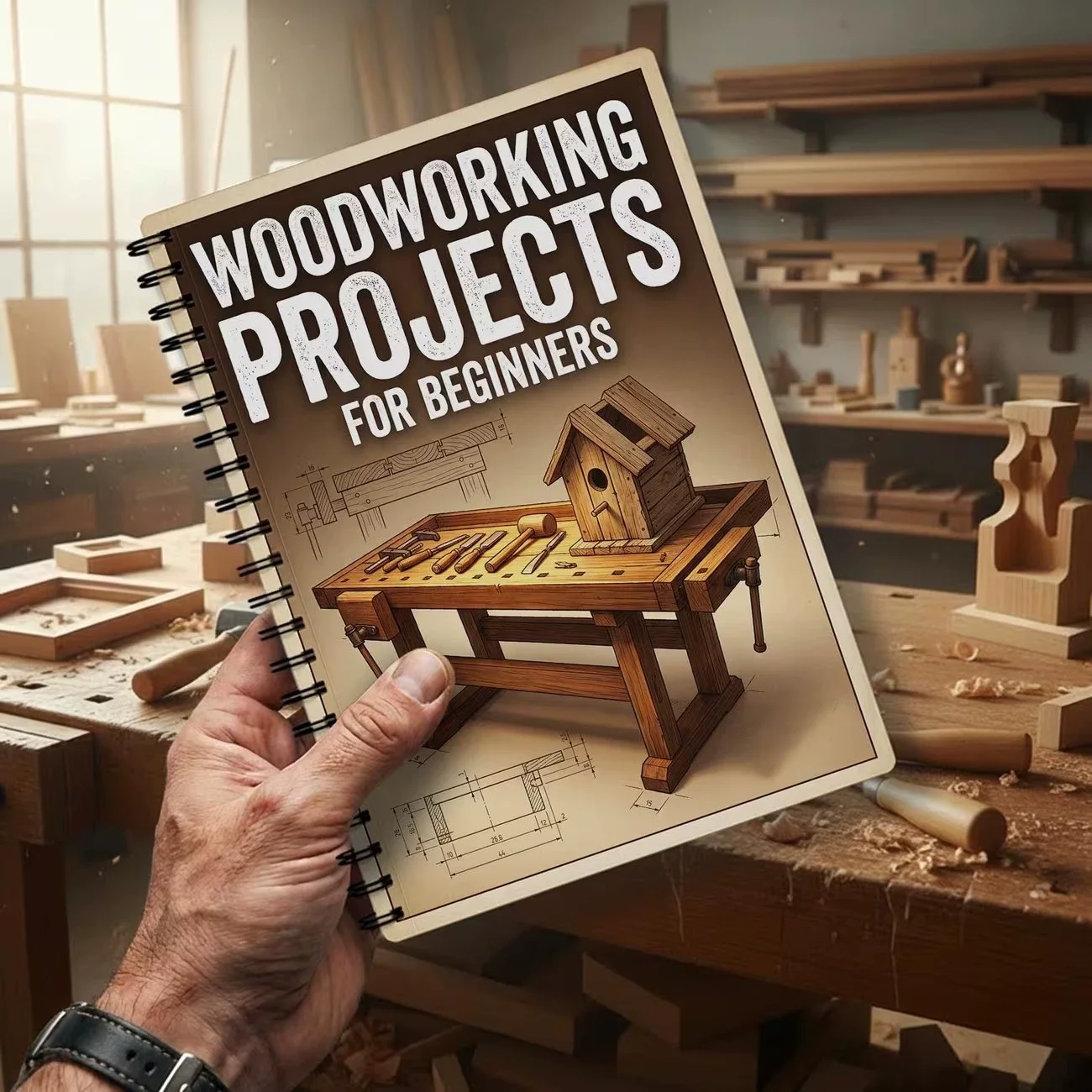Woodworking Projects Book For Beginners Simple , Practical Projects,With step-by-step Guide And Instructions On basic Tools