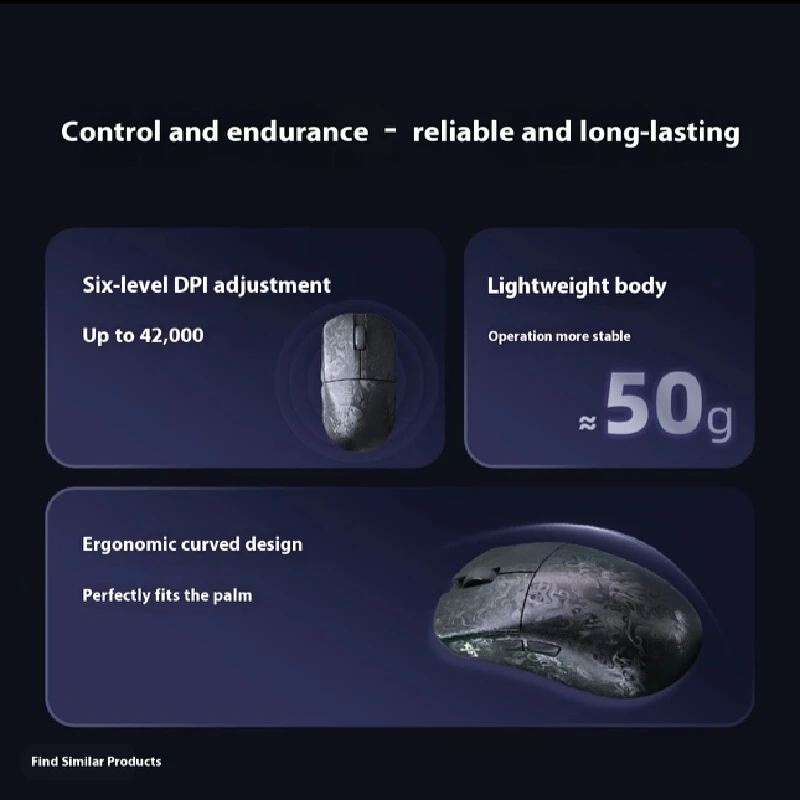 

New IPI Qi Pro Carbon Fibre Gaming Mouse Tri-Mode Paw3950 2.4G Nordic52840 for Valorant Csgo Fps Lightweight Mouse Custom Mice