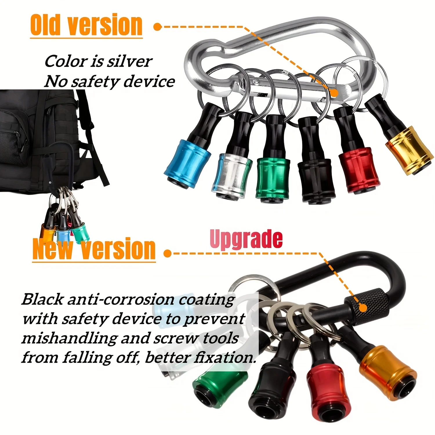 Juego de destornilladores con mango hexagonal, accesorios de almacenamiento.