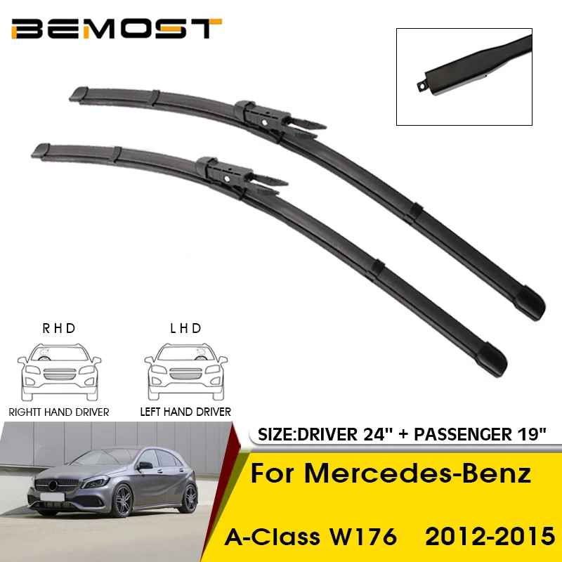 

Car Wiper Blades For Mercedes-Benz A-Class W176 2012-2015 Windshield Windscreen Front Window Blades 24"+19" Car Accessories