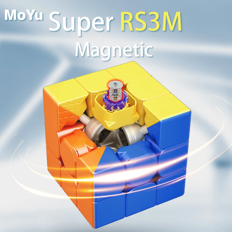 MoYu 3x3 Magnetic Magic Cube Super RS3M 2022 Speed Cube 3×3x3 Professional Speed Puzzle Children's Fidget Toy MF8828