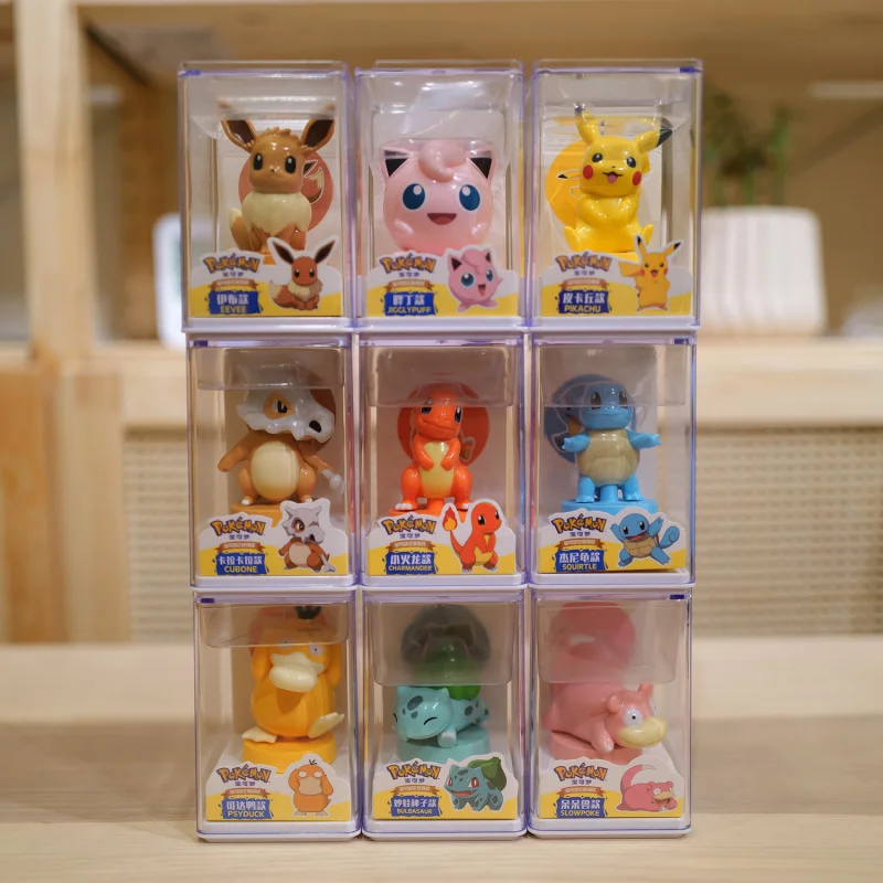 Ensemble de figurines Pokémon Jouets Pikachu Ensemble complet Poupée officielle Boîte aveugle Écureuil Pokémon
