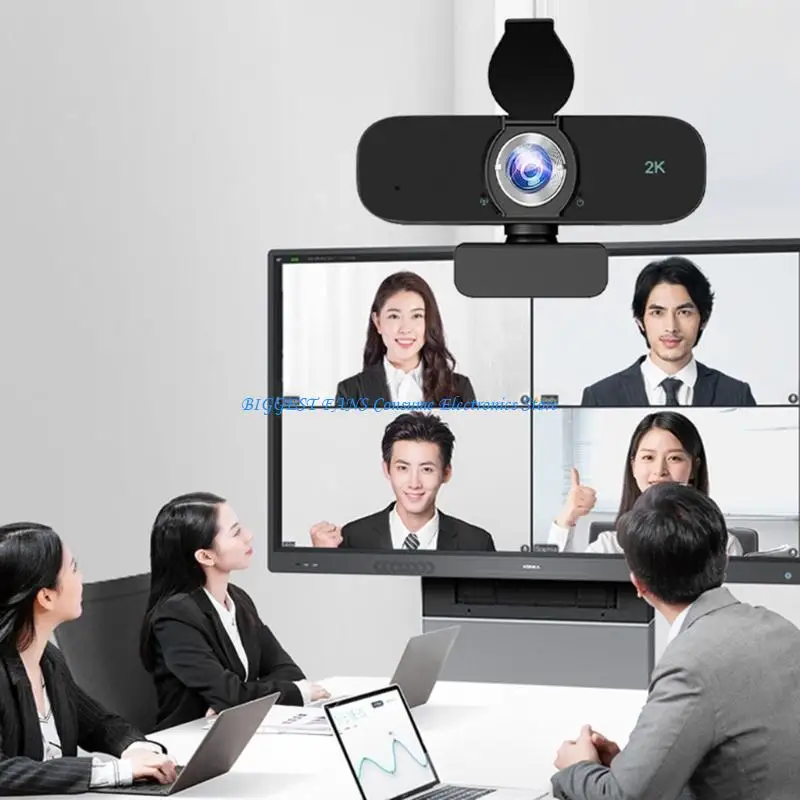 Tripods Mount USB Webcam Including Noise Cancelling Microphones and Plugs and Play