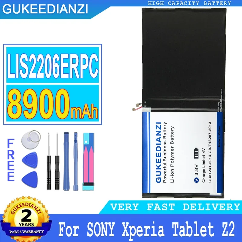 LIS2206ERPC 8900mAh Mobile Phone Battery For SONY Xperia Tablet Z2, SGP541CN SGP511, SGP512, SGP521, SGP541, SGP551 Batteries