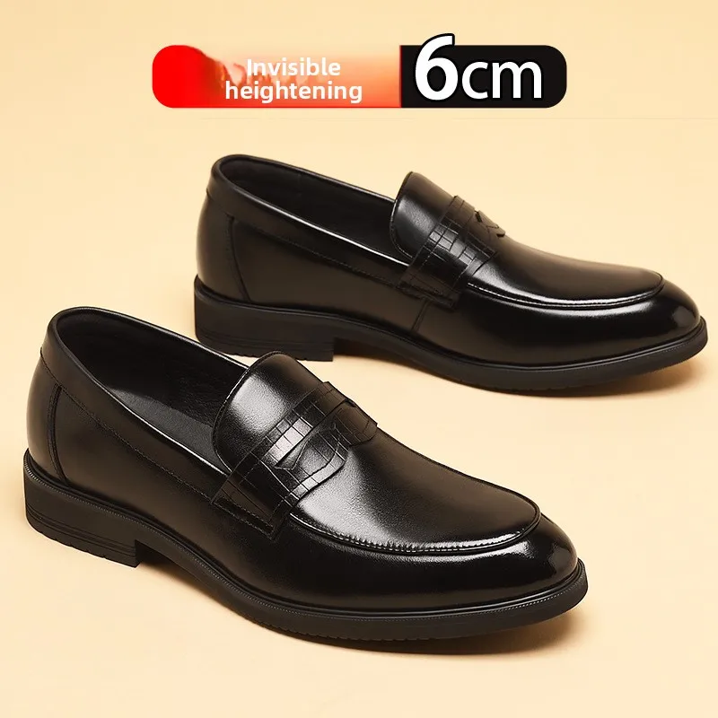 

New Fashion Men's Height-Increasing Leather Business Formal Shoes Loafers