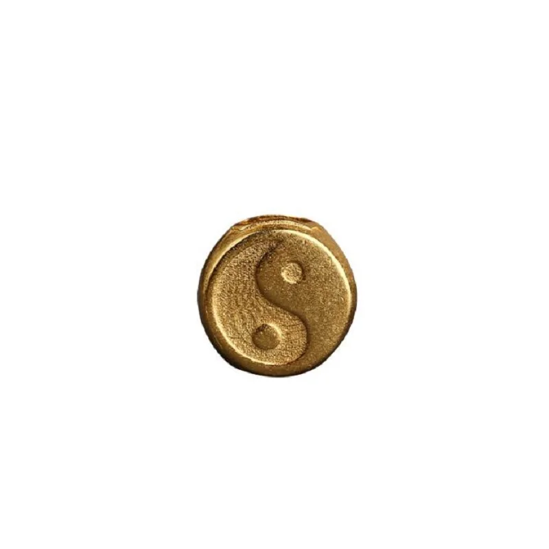 Handmade 100% 925 Silver Gold-plated Fengshui Yinyang Beads Good Luck Bagua Beads Jewelry Findings