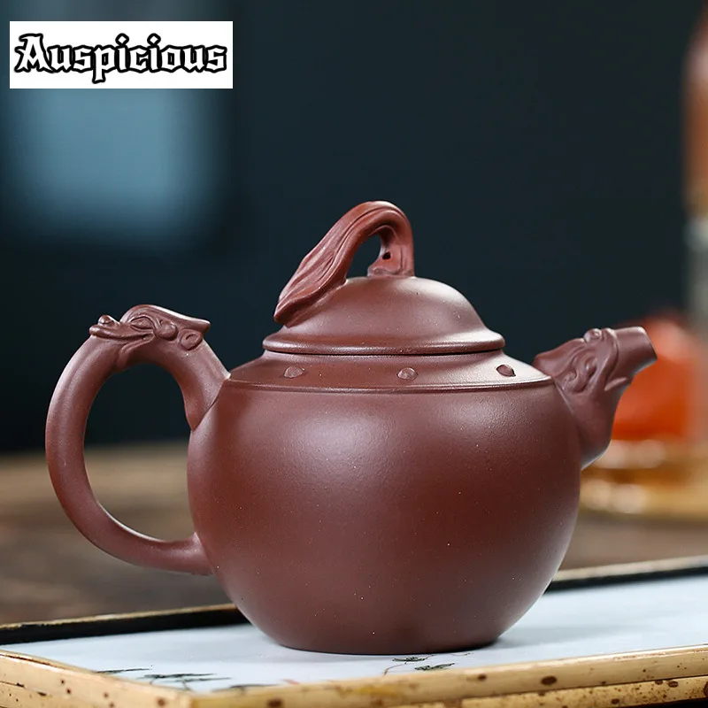 360ml Authentic Yixing Raw Ore Purple Clay Famous High Capacity Teapot Handmade Household Chinese Kung Fu Teaset Customized Gift