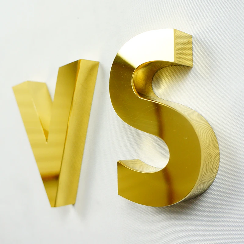 

NO Lighting Mirror/Chrome 3D Stainless Steel Outdoor Sign Logo Letters