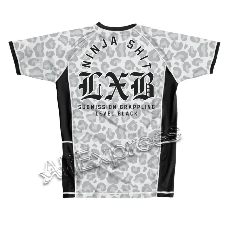 Summer Black Rash Guard Quick Drying Gym Tee Black Jersey T-shirts Ranked V2 Nivel Negro Raash Guard Top Adults/Kids