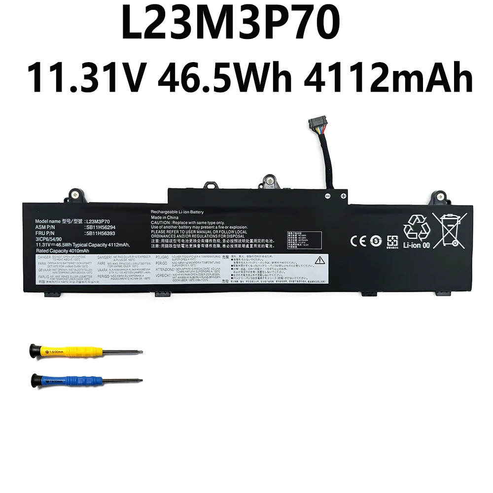 

L23M3P70 11,31 В 46,5 Втч 4112 мАч Аккумулятор для ноутбука Lenovo ThinkPad L16 GEN 1 серии L23B3P70 L23D3P70 L23L3P70 бесплатные инструменты
