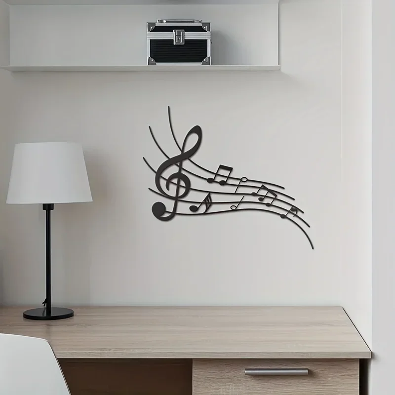 CIFBUY Deco Musical Notes Sign Metal Music Home Decor Modern Beautiful Music Notes Wall Hanging Decoration Art Metal Music Room