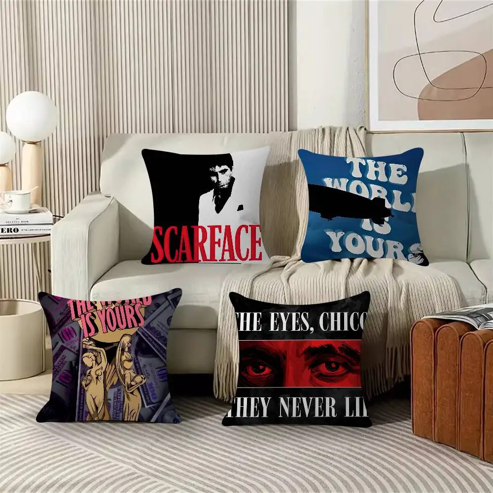 Classic Movie S-Scarface Maple Design Cushion Cover Happy Autumn Harvest Decor Holiday Decorati Pillow Cover