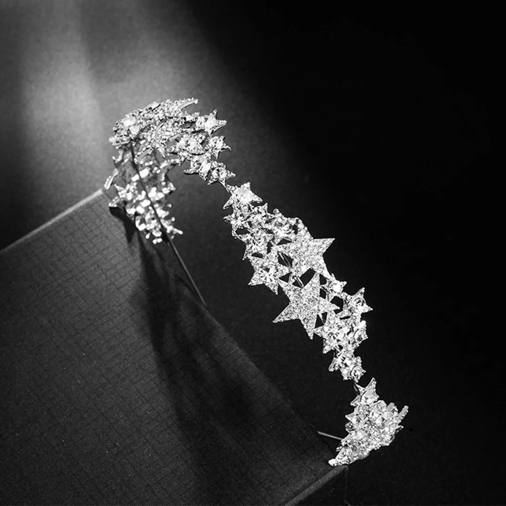 

Alloy Rhinestone Hair Crown Headband Elegant Wedding Party Prom Hair Accessories Diamond Headband