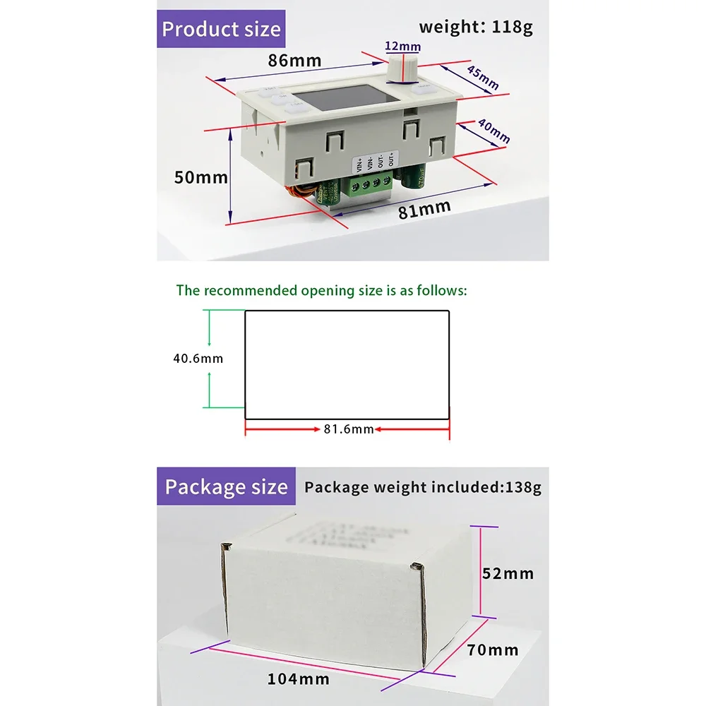 SK120X SK120 SK60X CNC Lift-off DC Adjustable Voltage Regulator 60W-120W Solar Charging Module Support MPPT Keypad Indicator