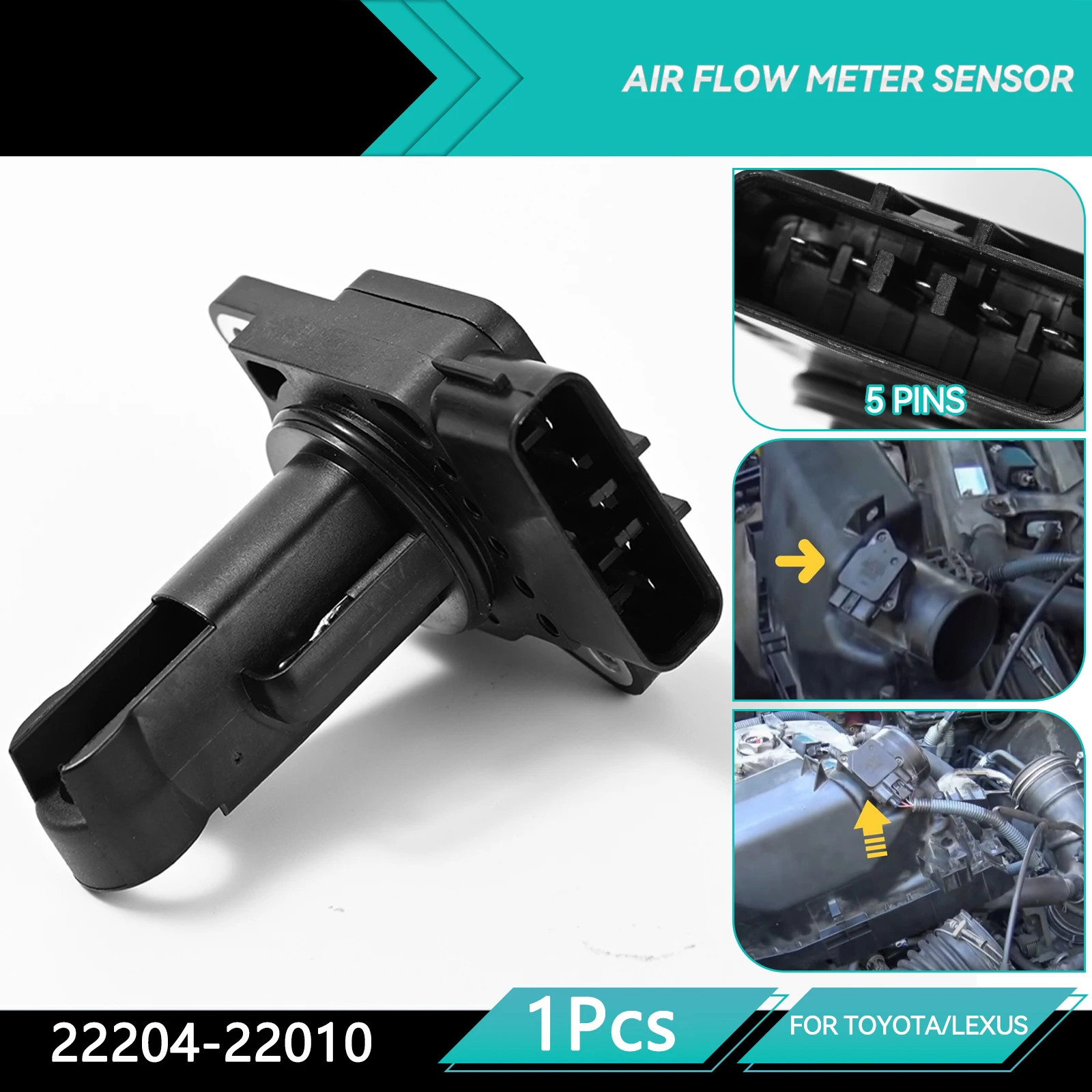 Mass Air Flow Sensor Meter 22204-22010 22204-0C020 22204-0J010 For Toyota Lexus Avalon Camry Tacoma Corolla RAV4 Prius Yaris MR2