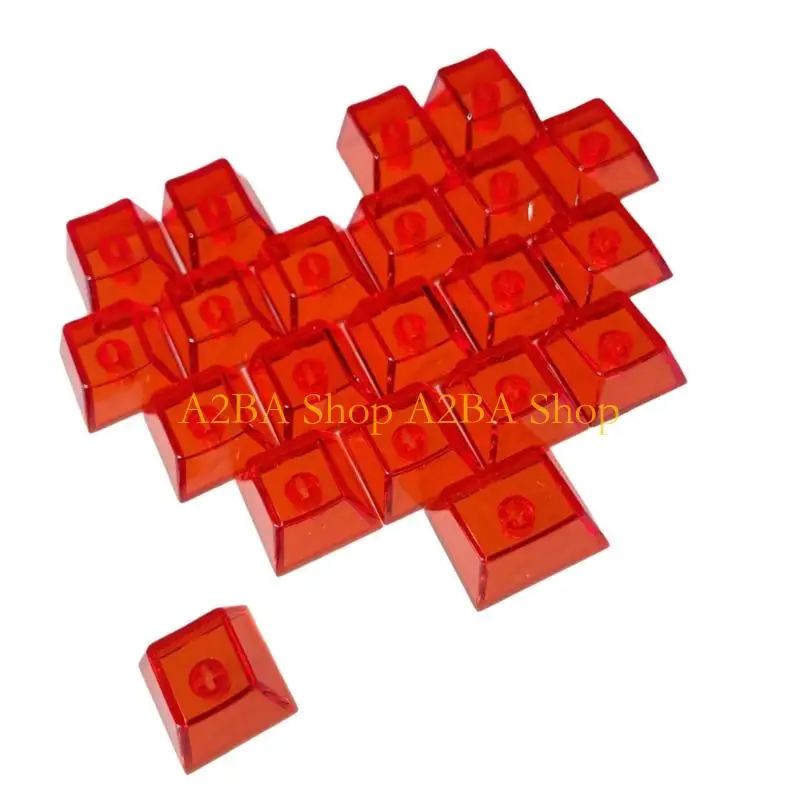 A2BA Heart Keycaps 21 Keys With Slip Texture OEM Height