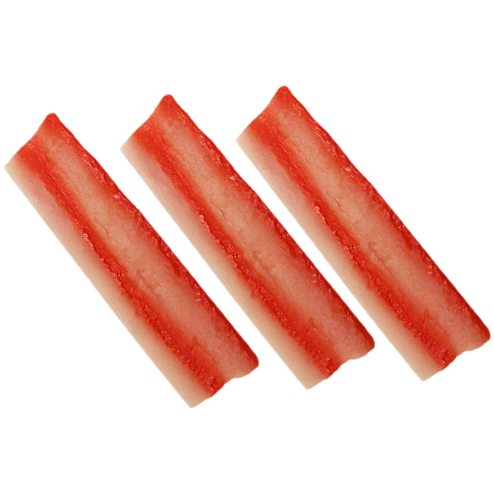 Simulation Bacon Decompression Pressure Toys Realistic Models Fidget Stretchy Artificial Pork Sensory Prank for Kids Plaything