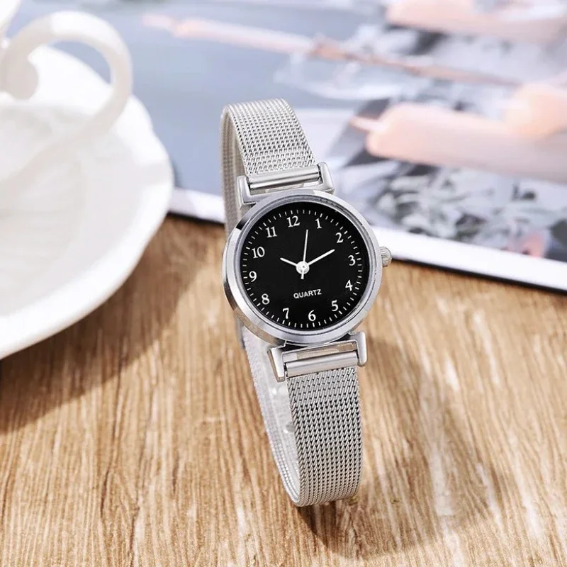 Watch for Women Small Wrist Round Face Casual Quartz Wristwatches Bracelet Watches Metal Mesh Stainless Steel Watch Clock Reloj