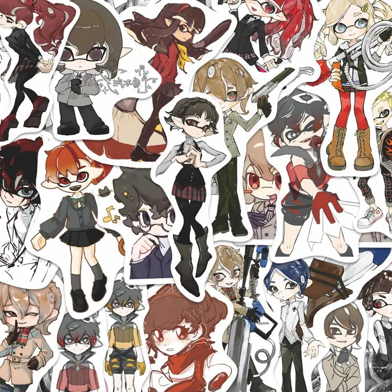 

Persona Anime Stickers Amamiya Ren Akechi Goro Photo Sticker Collection Waterproof Kids Friends Gift Diy Hand Account Stationery