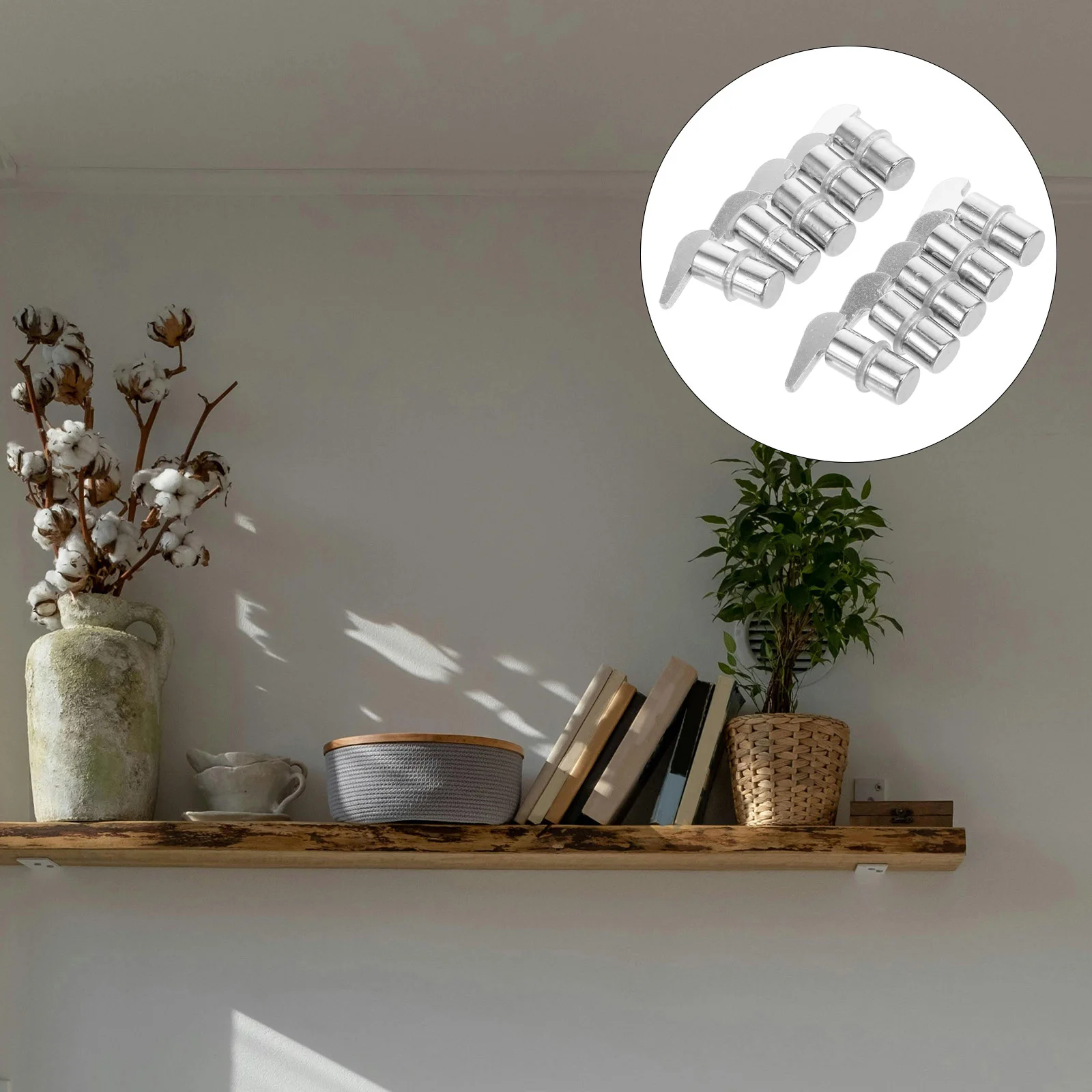 

10Pcs Shelf Support Pegs Metal Shelving Pegs for Adjustable Wall Mounted Storage Shelves Steel Cabinet Shelf Brackets