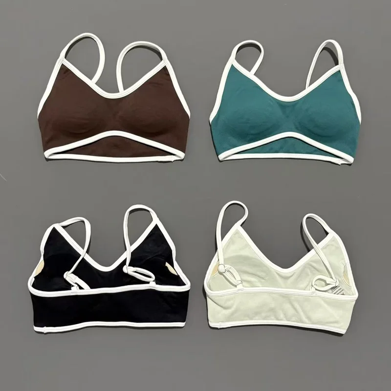 HISTELLO Ignite Bra Seamless Support Breathable Comfortable Backless Solid Color Women Yoga Gym Workout Fitness Sports Clothes