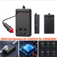Universal 150W Car Power Inverter DC 12V 24V to 110V 220V USB Type C Charger Auto Truck Vehicle Adapter Fast Power Supply
