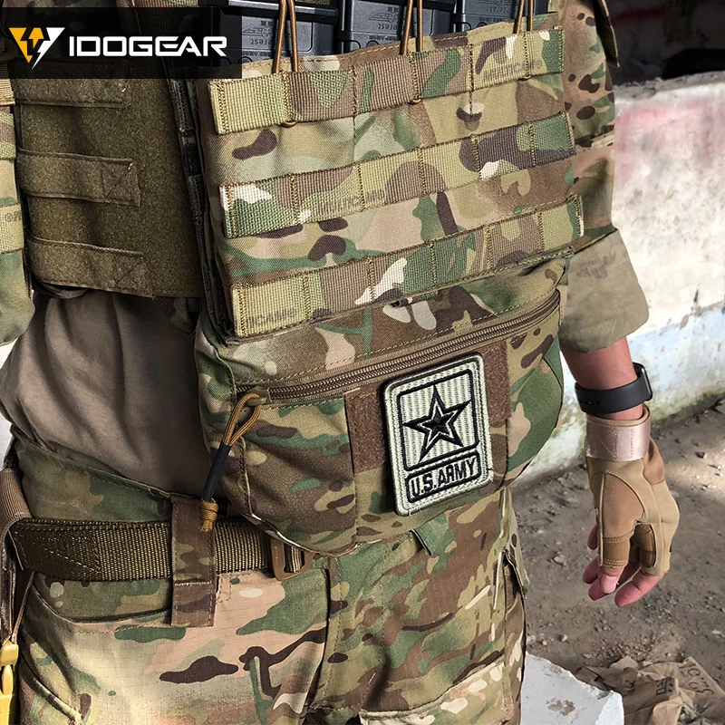 IDOGEAR Tactical Armor Carrier Drop Pouch AVS JPC CPC Pouch Waist Bag EDC Combat  Tactical Waist Pouch  3520