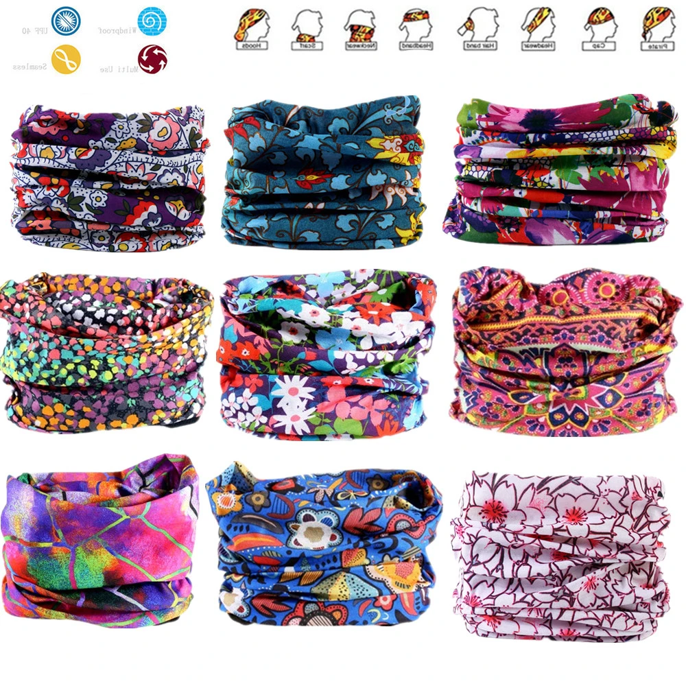 Sale Multicolor Magic Fashion Head Face Mask Neck Gaiter Snood Headwear Motorcycle Cycling Tube Scarf Unisex Women Men Headband