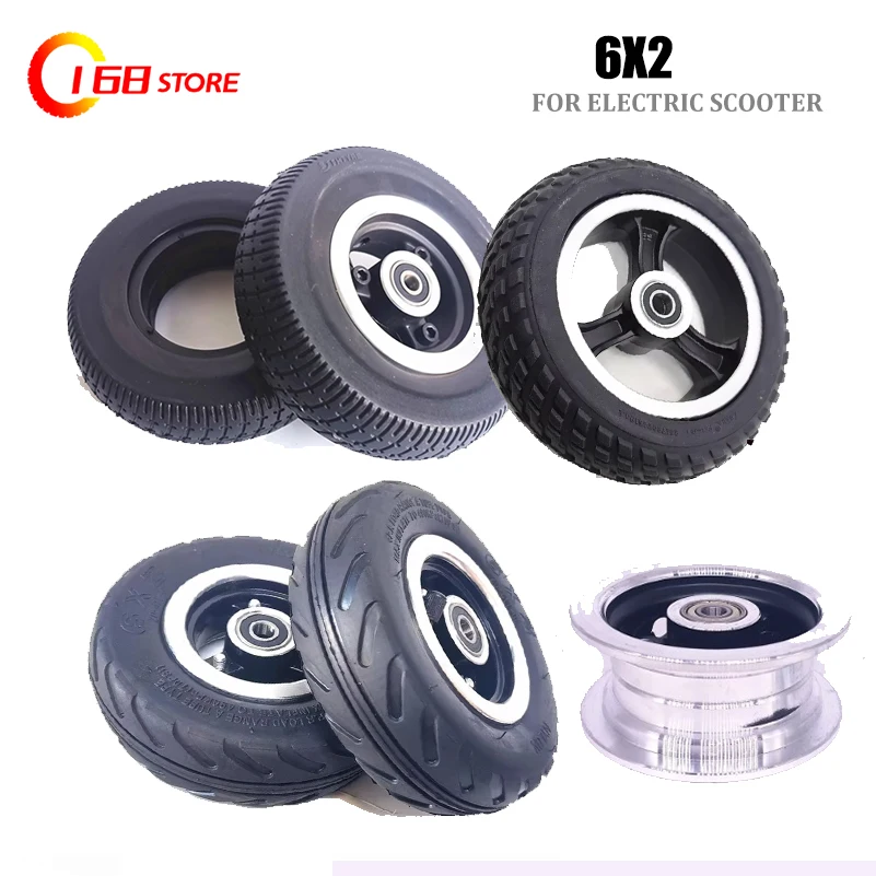 Coolride 6 Inch Pneumatic Tire 6x2 Inner and Outer  Electric Scooter Non  Explosion Proof Solid  Whole Wheel