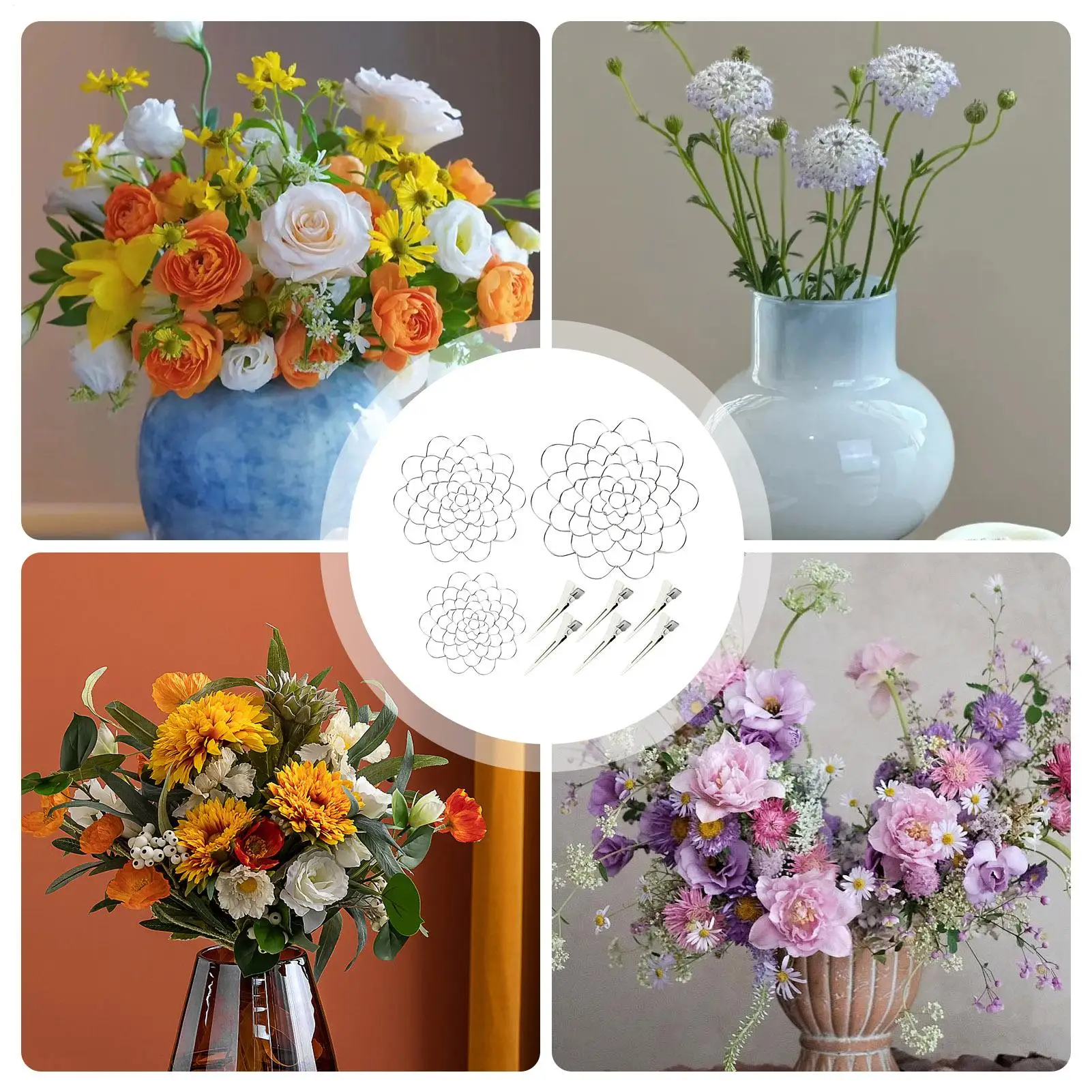 زهرة منظم الجذعية حامل منظم الأسلاك تويست النبات تويست أداة للمنزل عرض طاولة طعام مدخل تحف الزفاف #5