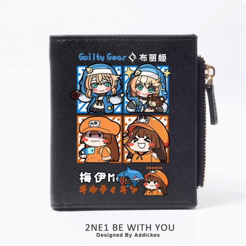 Anime Bridget Guilty Gear Fashion Wallet PU Purse Card Coin Zipper Money Bag Cosplay Gift B806