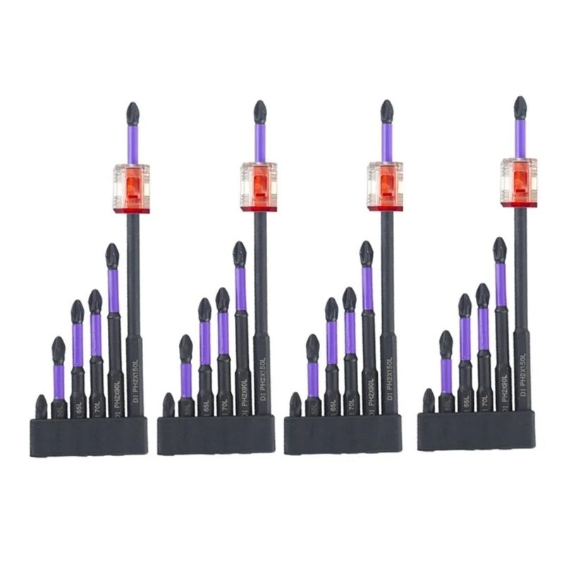 

581C Impact Bit Set Functionality Screwdriver Bit for Secure Screw Holding for Repair Technicians and Enthusiasts