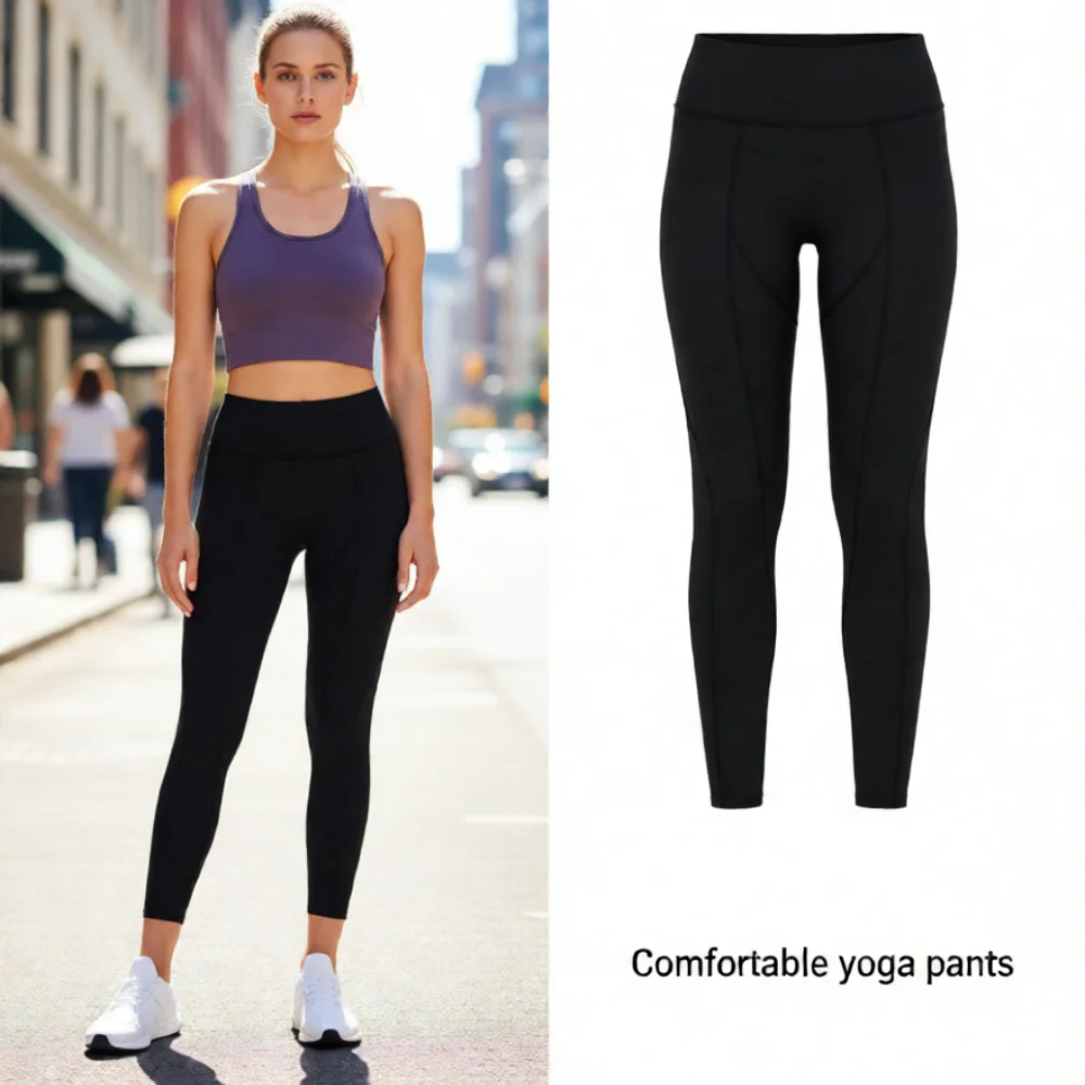 

Женские леггинсы для йоги с ультравысокой талией, легкая компрессия, мягкий контроль живота, для тренировок, не мнутся при приседаниях, для спортзала, йоги, бега, повседневной носки