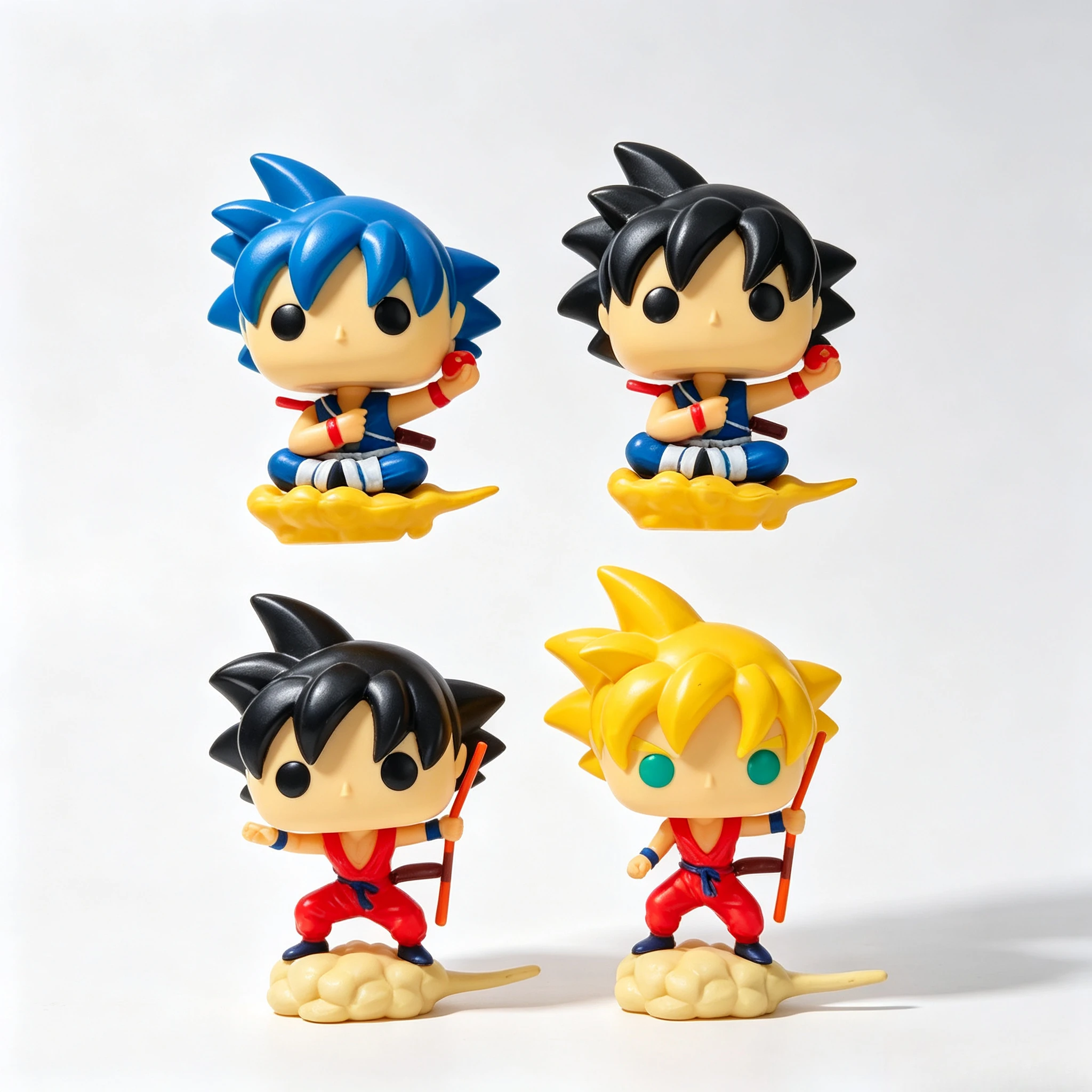 Dragon Ball Z POP Figure Set 4Pcs Goku Super Saiyan Nimbus Cloud Vinyl Action Figure Anime Collectible Desktop Decor Gift - view 4