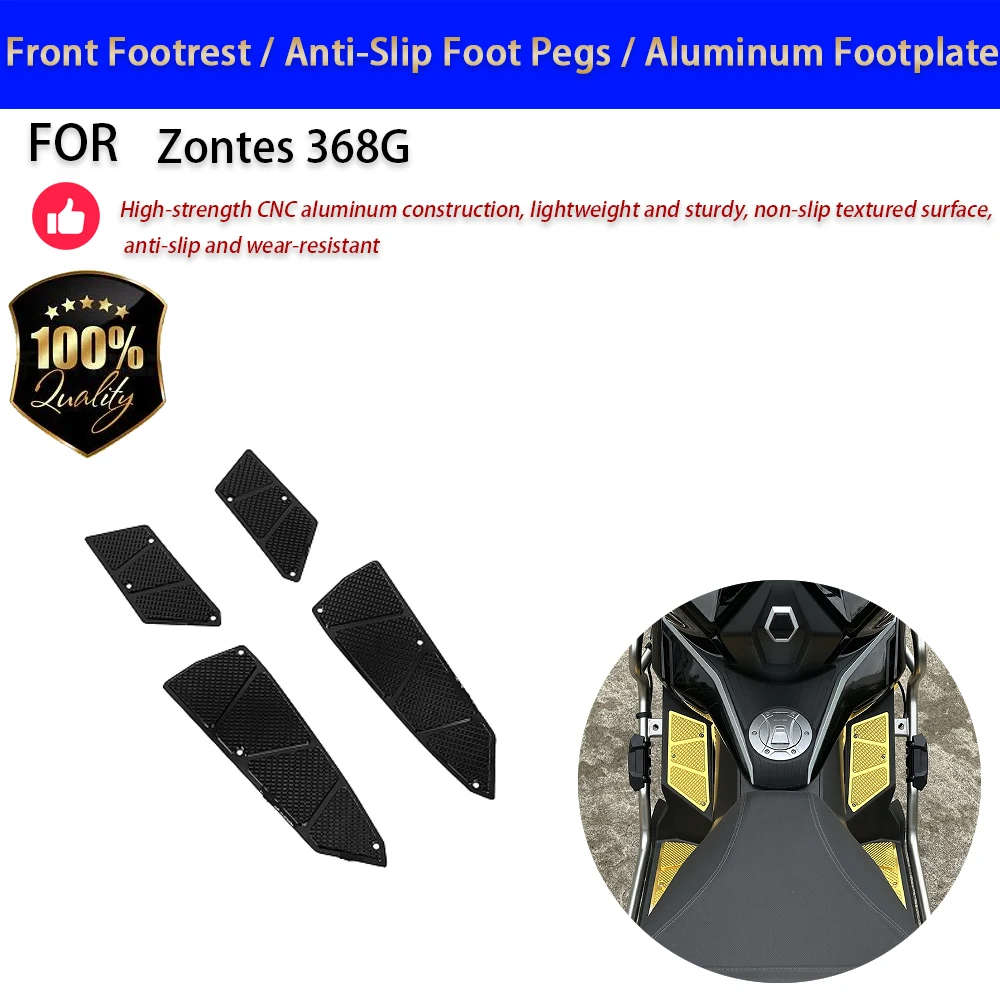 For Zontes 368G Front Footrest Anti-Slip Foot Pegs CNC Aluminum No-Drill Accesorios Moto