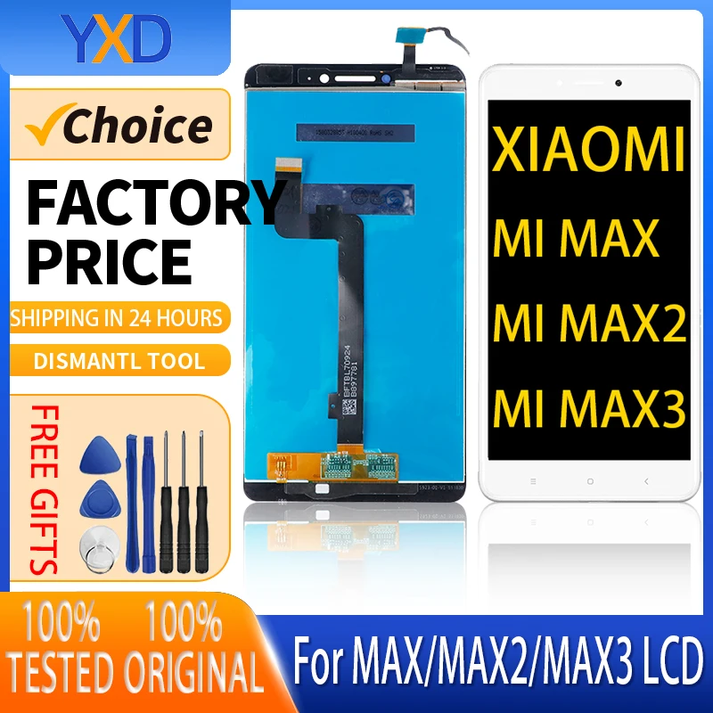 For Xiaomi Mi Max 2 MAX MAX 3 Touch Screen Assembly Screen LCD 6.44' For Max2 MAX MAX3 LCD Display Touch Screen Digitizer Replacement Screen Assembly