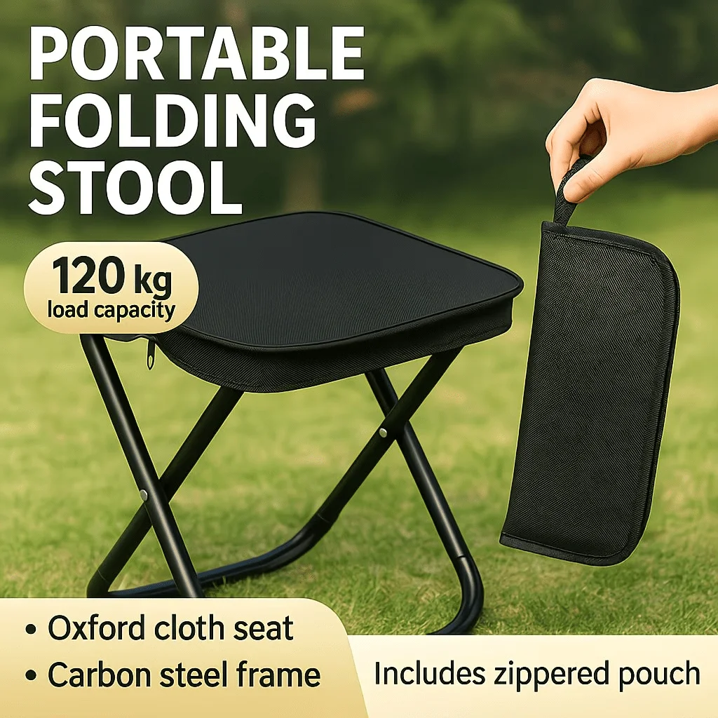 [Portable Folding Chair] Lightweight Sturdy Frame and Compact Outdoor Foldable Outdoor Chair for Camping
