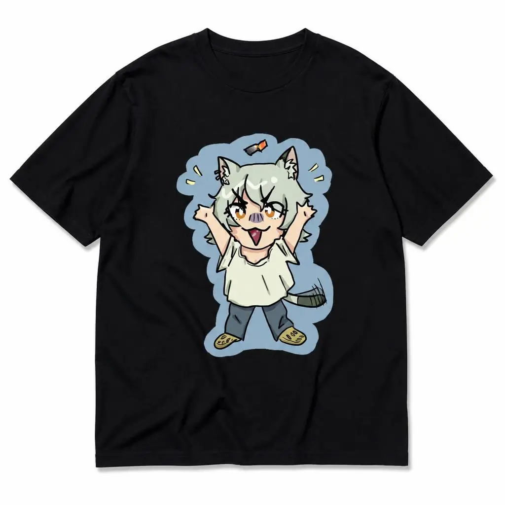 Lucky Beastfolk Magnet Chainsmoker Cat Men T Shirt 100% Cotton Clothing Fun Short Sleeve Tee Gift T-Shirts