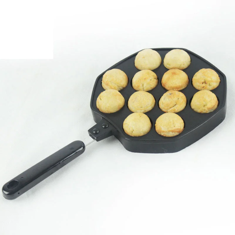 12 Holes Aluminum Alloy Takoyaki Pan Takoyaki Maker Octopus Small Balls Baking Pan Home Cooking Tools