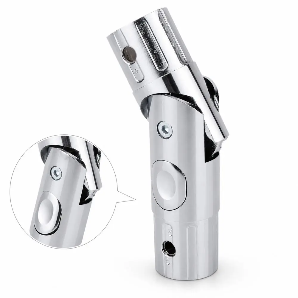 Aluminum Alloy Umbrella Tilt Adapter Multi Angle Adjustable Bendable Joint Parasol Tilt Connector Silver Push Button Adjustment