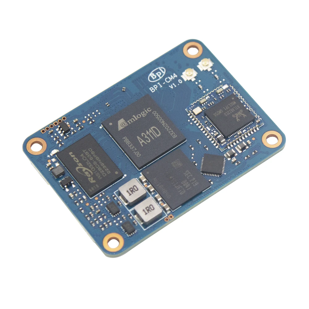 

Banana Pi BPI-CM4 Amlogic A311D Quad Core ARM Cortex-A73 4G LPDDR4 16G eMMC Minipcie 26PIN Support HDMI Output Run Android Linux