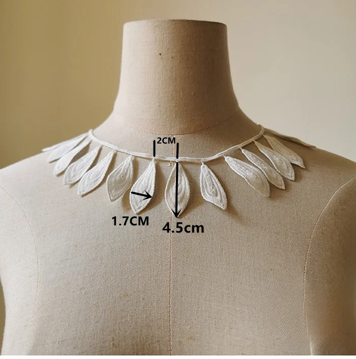 3D-Konkav-Stickerei-Blattspitzenbesatz, hochwertige und dicke Designer-Materialien – Detail 2