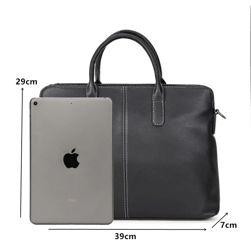 New Fashion Leather Briefcases Men Handbags Luxury Business Men Shoulder Bags Computer Bags Male Briefcases Travel Crossbody Bag