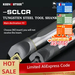Barra de corte de acero de tungsteno, herramienta de torneado de agujero interno, C04H-SCLCR03 C05H-SCLCR04, CCMT, juego de herramientas de torno de hoja de carburo