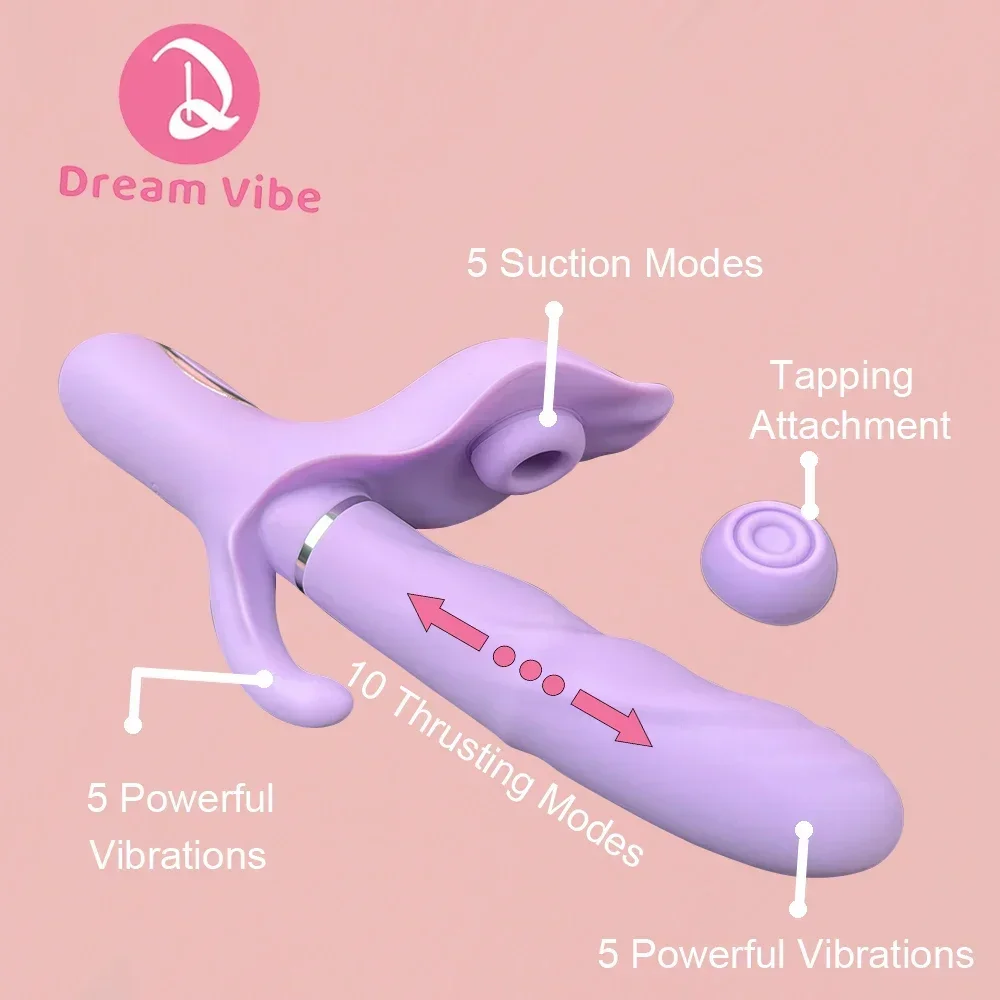 Luna Bloom Multi-funciton Rabbit Vibrator Triple Stimulator Clit G-Spot Anal New Big Erotic Sex Toy Women Pleasure Penetration