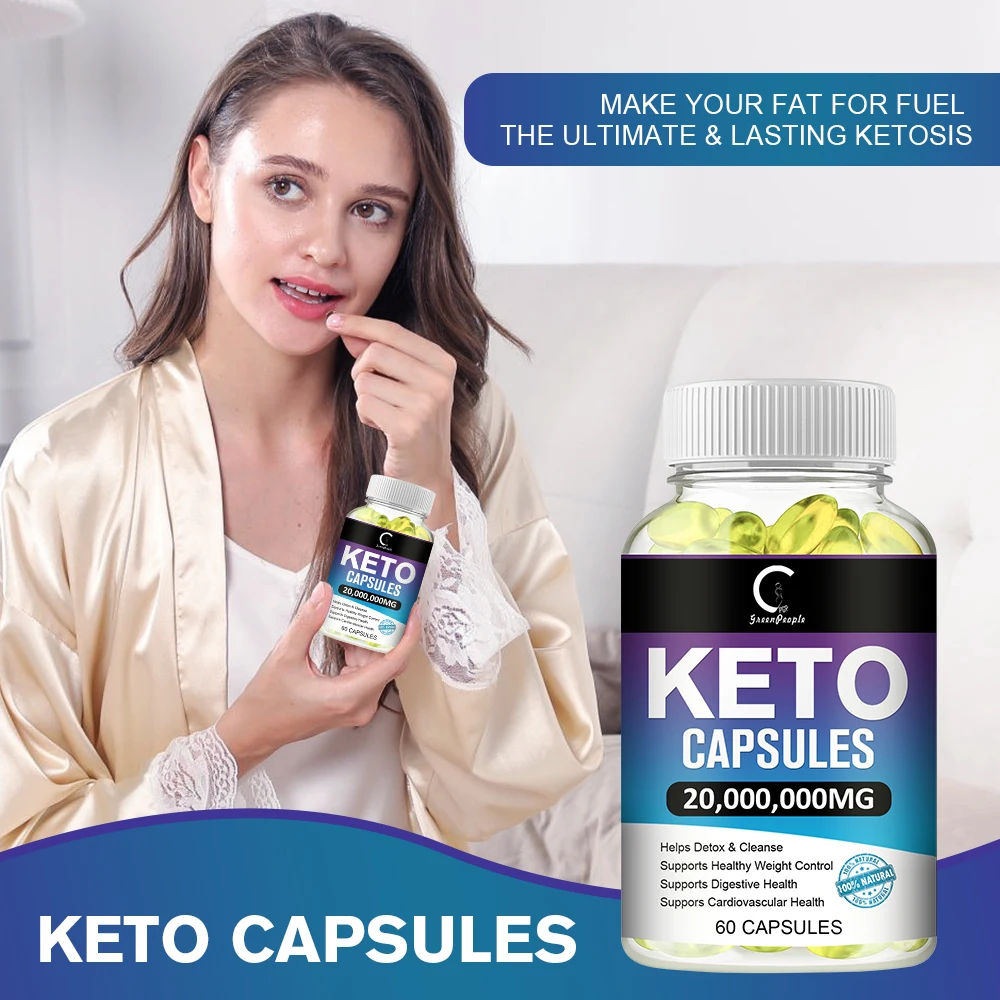 Keto Detox Capsule Fat Burner Energy and Focus Weight Management Helps Metabolism Ketone Support Slimming Tool for Men and Women