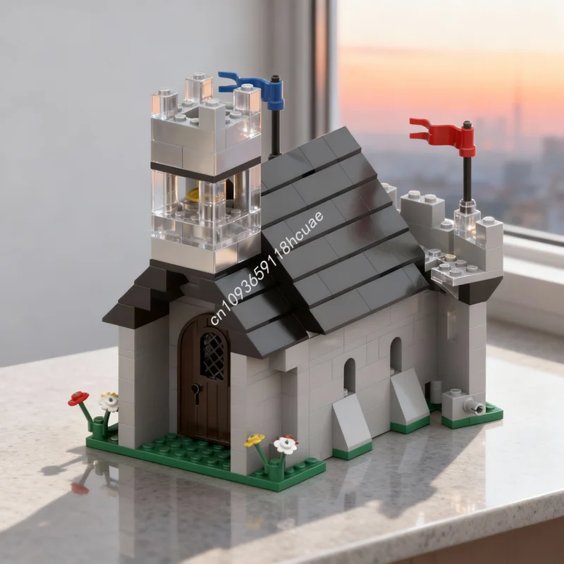 319-teiliges MOC Schloss Klassische Kirche Alternatives Modellbausatz Konstruktionsspielzeug DIY Idee Festivalgeschenk Bildungs-Bausteine