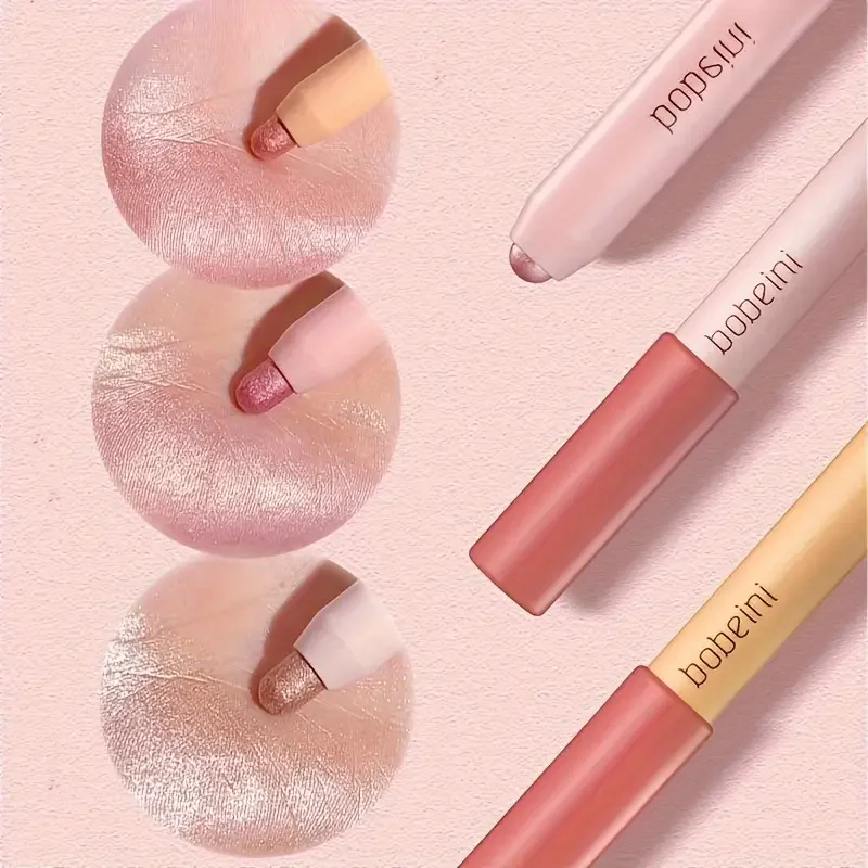 Vibrant Glitter Eyeshadow Stick – langlebig, Glitzer-Textmarker für Anfänger, Musikfestival, rosa und nacktes Augen-Make-up, koreanischer Stil