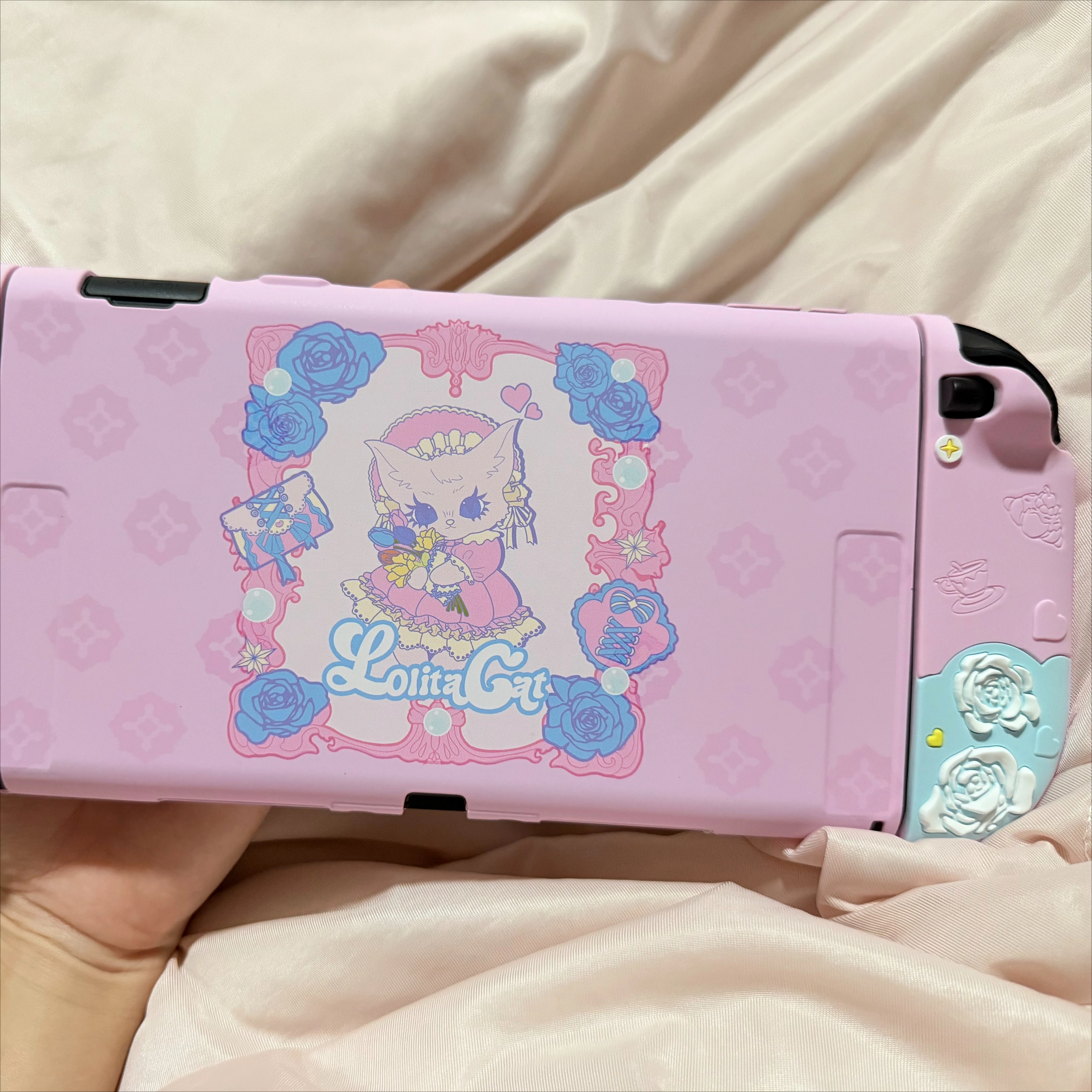 Kawaii Lolita Style Switch Protective Case Compatible with Nintendo Switch 2/OLED Console Controllers Joy-Con Cover Girl Gift view 5